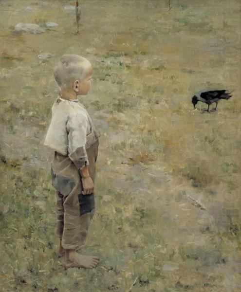 Akseli Gallen-Kallela Boy with a Crow china oil painting image